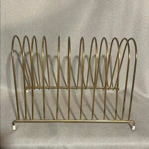 Vintage Brass Wire Letter Record File Folder Holder